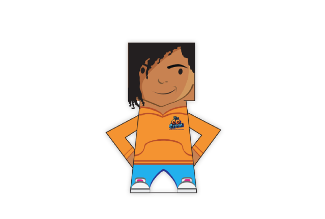 Download Mimi cardboard figure template